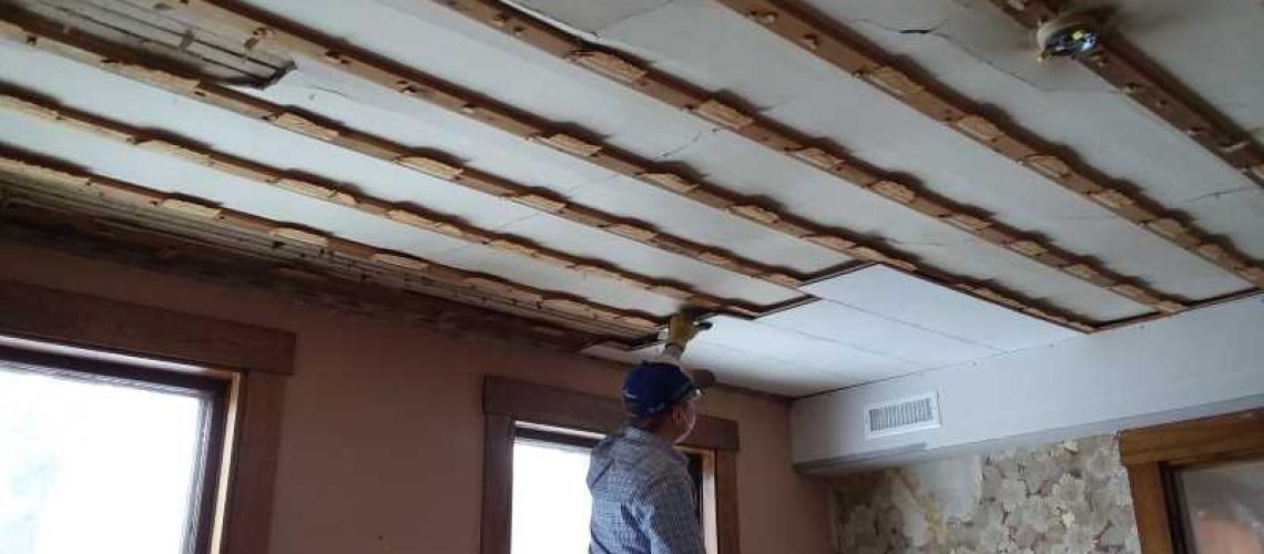 cardboard ceiling gone